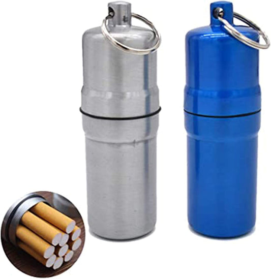 Cigarette Box, Aluminum Alloy Cigarette Case, Airtight Smell Proof Container, Cylinder Sealed Portable V1188-YT-A-1546