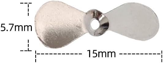 Pack of 100 Large Topwater Propeller Blades Prop Spin Custom Surface Wooden Lure Parts V1188-YT-A-2265