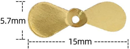 Pack of 100 Large Topwater Propeller Blades Prop Spin Custom Surface Wooden Lure Parts V1188-YT-A-2265