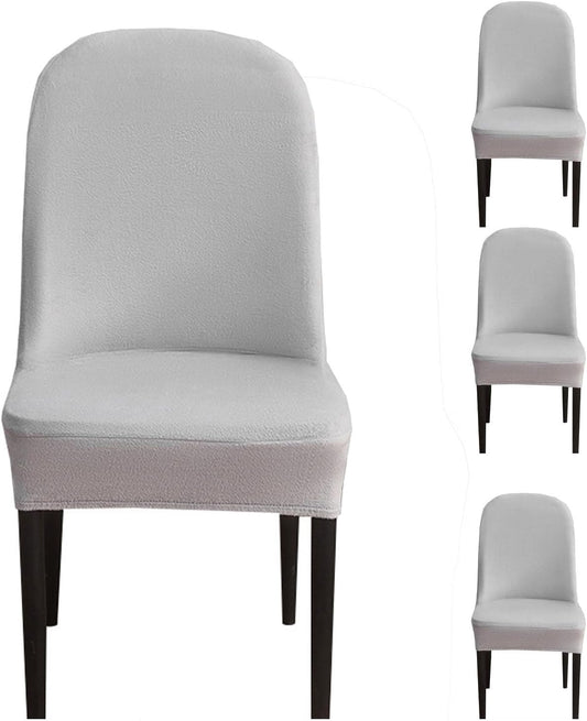 Curved Dining Room Chair Covers,Round Back Dining Chair Slipcovers, Curved Thick Plush Office Chair Covers V1188-YT-A-2340