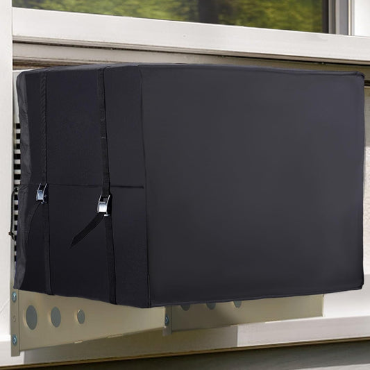 Air Conditioner Covers for Window Units - 3 Layers Insulation Outside AC Cover with Elastic Drawstring Metal V1188-YT-A-3