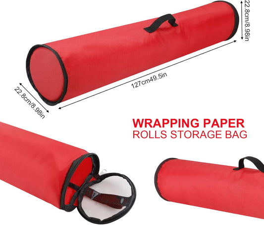 50inch Christmas Wrapping Paper Storage Bag Gift Wrap Storage Containers with Clear Lid Bed Storage Container V1188-YT-A-351