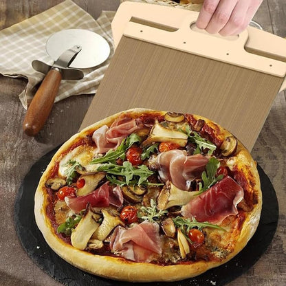 Pizza Smart Slide Magic Pizza Pizza Slide, Pizza Paddle with Handle - Sliding Pizza Shovel Slide, Detachable V1188-YT-A-536