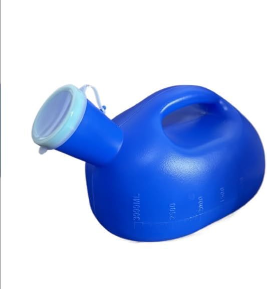 Thick Plastic Mens Bedpan Bottle with Lid Urinals for Men 3000 ml/100 oz Portable Male Urinal Urine V1188-YT-A-804