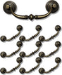 10 Pack 4.25"Hole Center Shabby Chic Drawer Pulls Handles Antique Bronze Kitchen Cabinet Drop Bail Pulls V1188-YT-A-884
