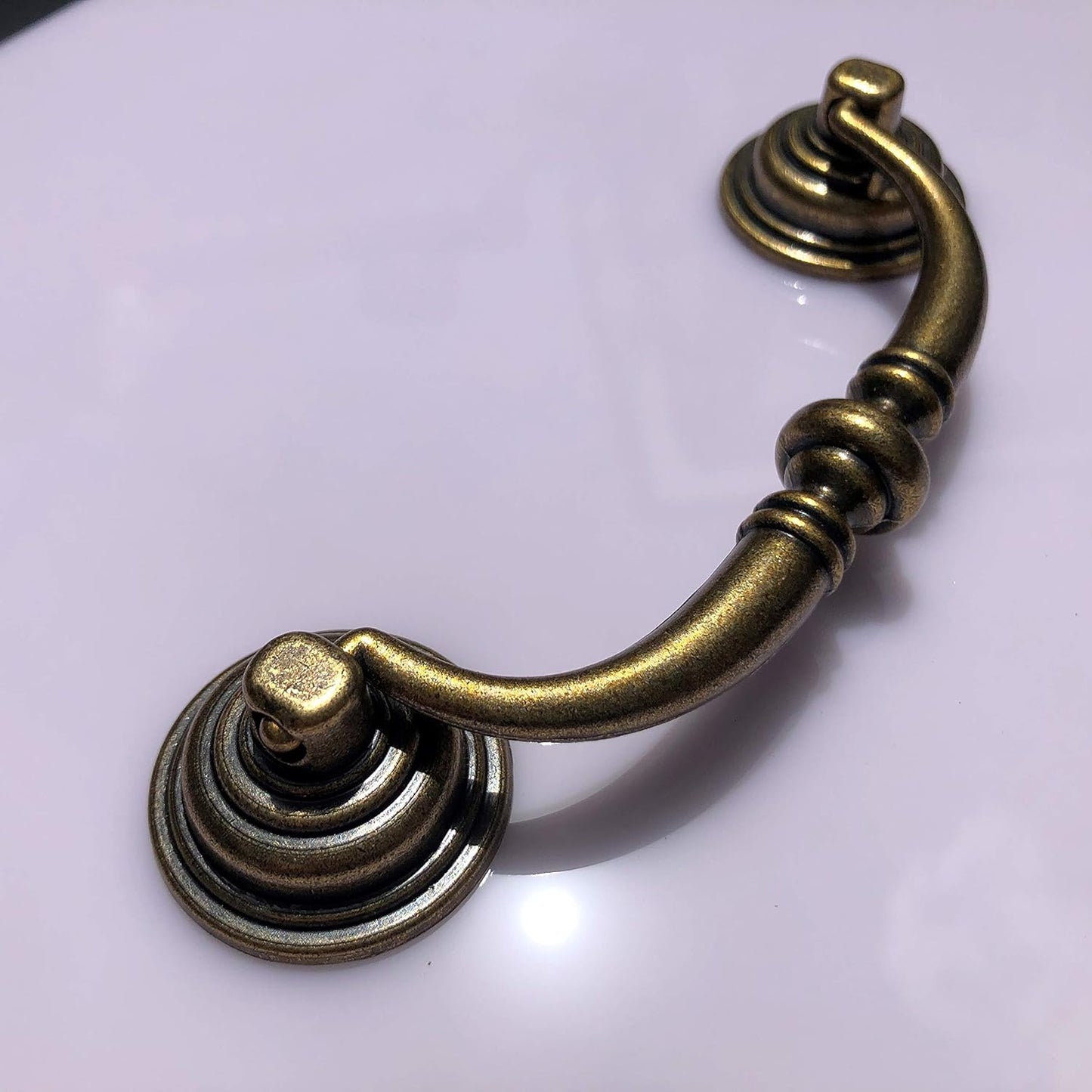 10 Pack 4.25"Hole Center Shabby Chic Drawer Pulls Handles Antique Bronze Kitchen Cabinet Drop Bail Pulls V1188-YT-A-884