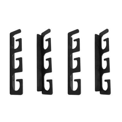 Fishing Rod Holders for Wall and Ceiling, Set of 6, 0.46 Size, Black, Garage Storage V1188-YU-99-1854-1