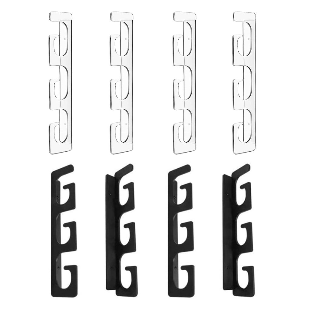 Fishing Rod Holders for Wall and Ceiling, Set of 6, 0.46 Size, Black, Garage Storage V1188-YU-99-1854-1