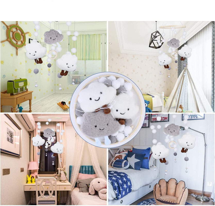 Baby Crib Mobile Music Box Pendant Clock Bedside Safe Toy for Infants, Compatible with YUX, Gray V1188-YU108-05644-2
