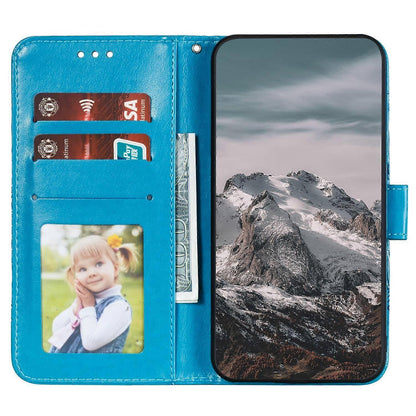 Compatible with Samsung Galaxy A56 5G Case with Multicolor Mandala Embossed PU Leather Wallet Cover - Blue V1188-YU108A-0011763-1