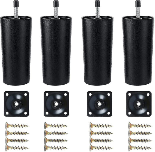 Sofa Replacement Legs 4-Pack Plastic Furniture Legs with Mounting Plates, Compatible with yux Model V1188-YU108C-01713-1