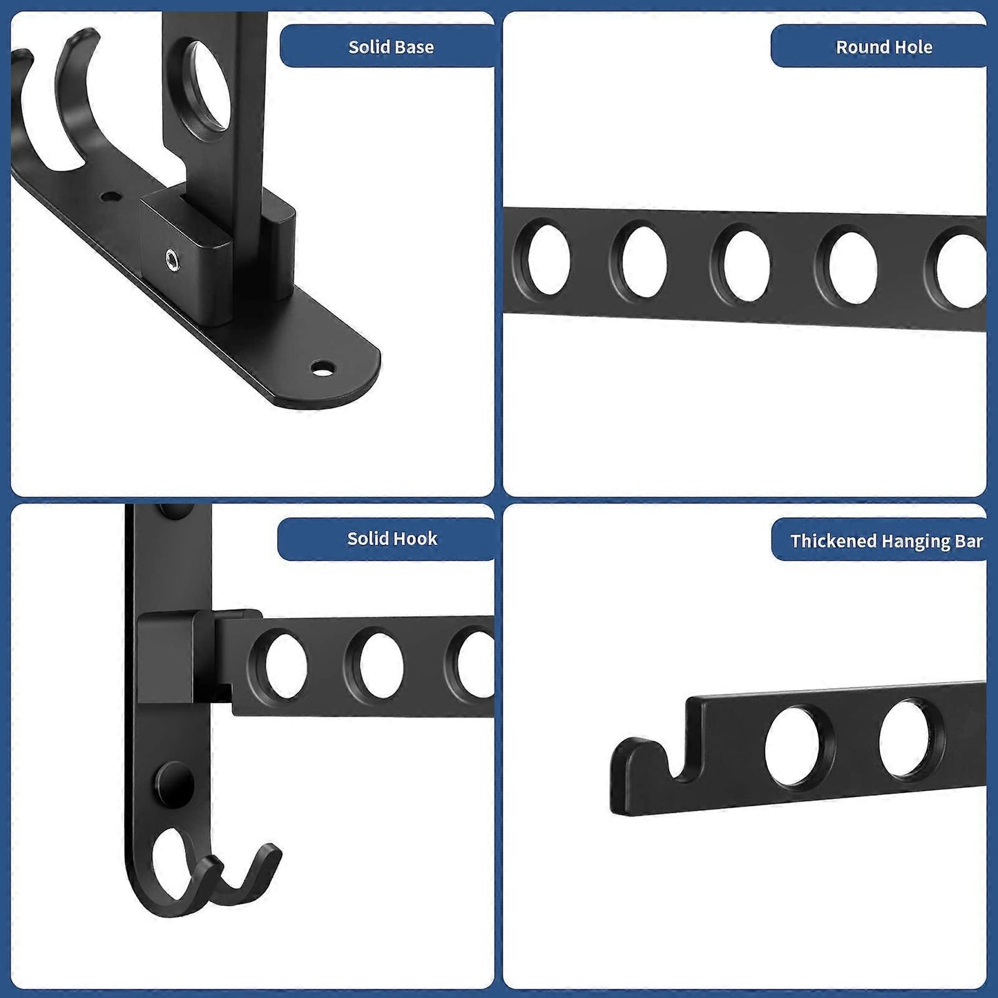 Foldable Clothes Hook Wall Mounted Rack Black 1 Pack Compatible with Braun V1188-YU108C-01992-1