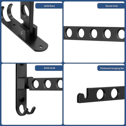 Foldable Clothes Hook Wall Mounted Rack Black 1 Pack Compatible with Braun V1188-YU108C-01992-1