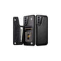 Compatible with Samsung Galaxy S22 Case Samsung Shockproof Card Holder 3-Compartment Flip Cover Black V1188-YU108E-00102-1