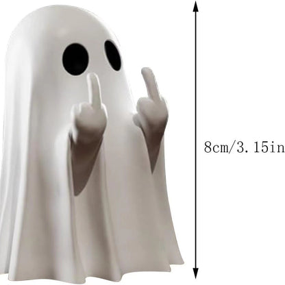 Creative Resin Middle Finger Ghosts Halloween Decorations 8CM Crafts Bat Ghost Compatible with Spranks Garden V1188-YU1688-00098-17