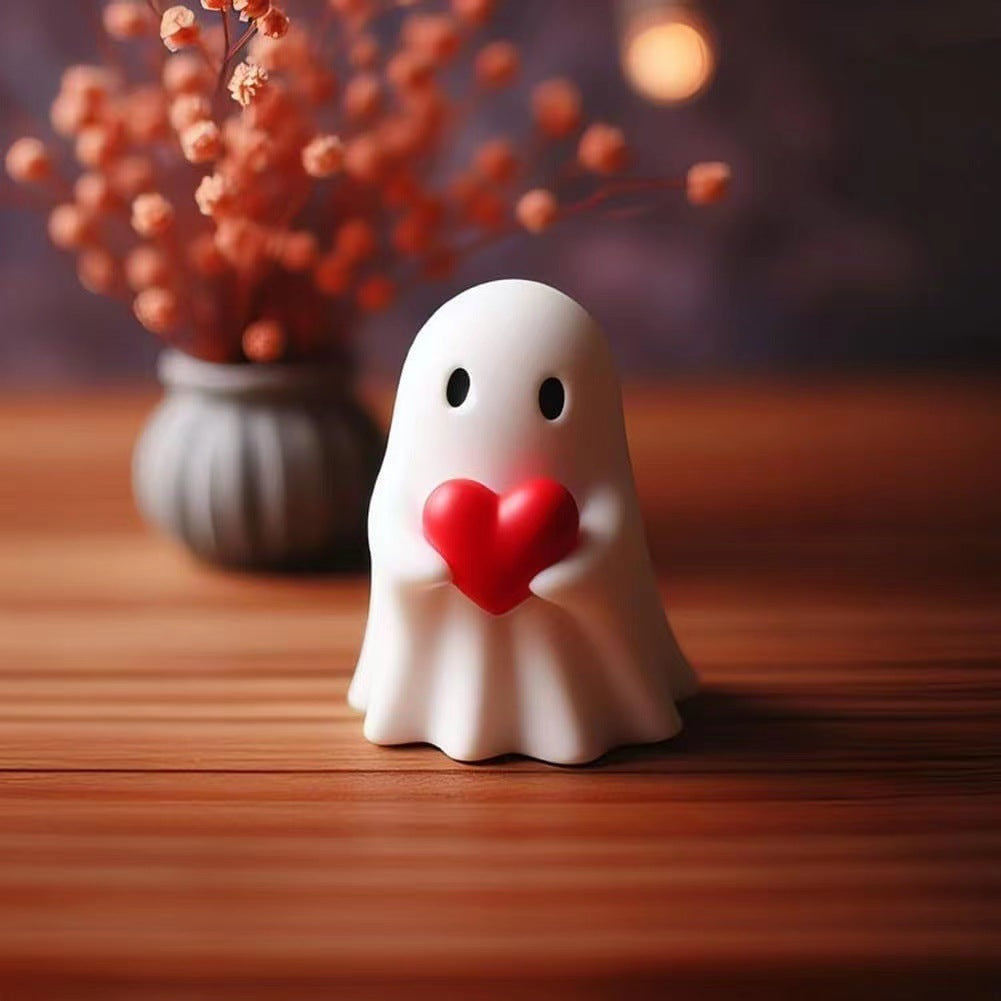 Creative Resin Middle Finger Ghosts Halloween Decorations 8CM Crafts Bat Ghost Compatible with Spranks Garden V1188-YU1688-00098-17