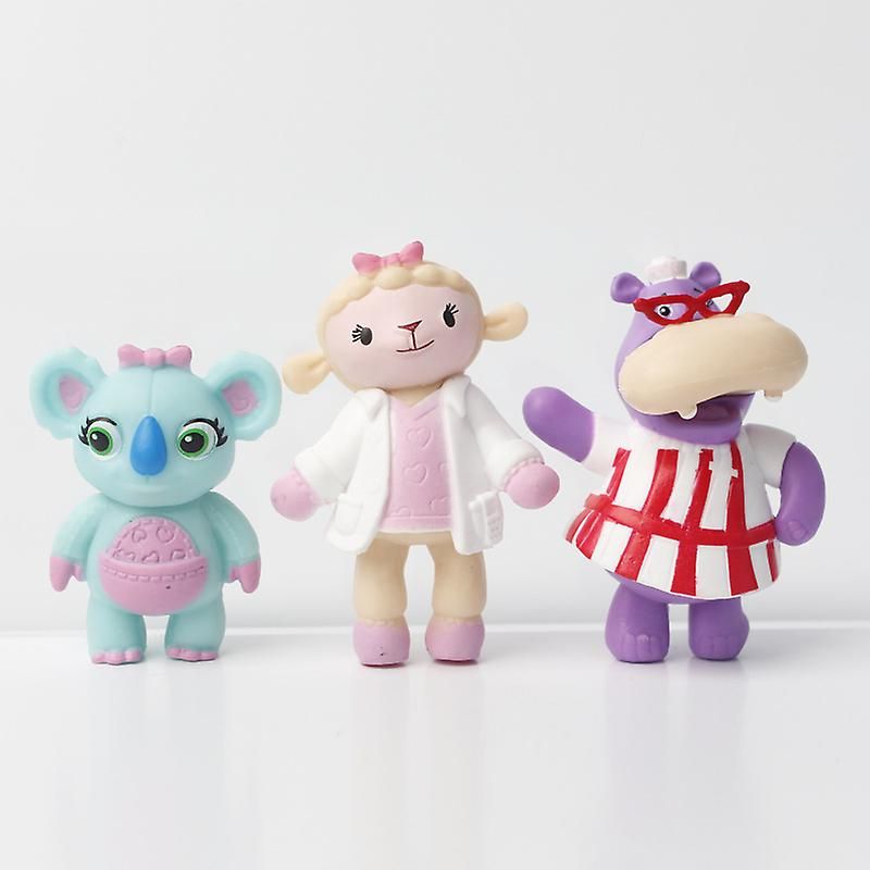 Doc McStuffins Toys 12pcs Set Figures with Lambie Hallie Chilly Dolls Compatible with Disney V1188-YUC108-12306-1