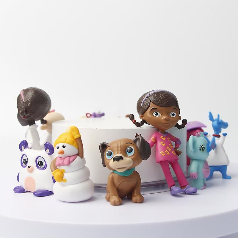 Doc McStuffins Toys 12pcs Set Figures with Lambie Hallie Chilly Dolls Compatible with Disney V1188-YUC108-12306-1