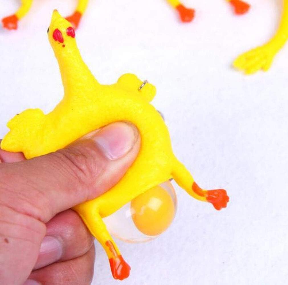 Stress Relief Squeeze Toy Laying Hen Ventilation Chicken Keychain, Trick Yux Compatible V1188-YUC108-14757-1