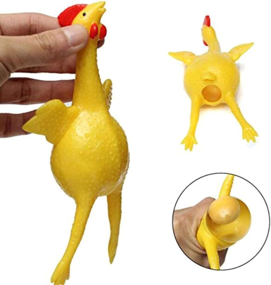 Stress Relief Squeeze Toy Laying Hen Ventilation Chicken Keychain, Trick Yux Compatible V1188-YUC108-14757-1