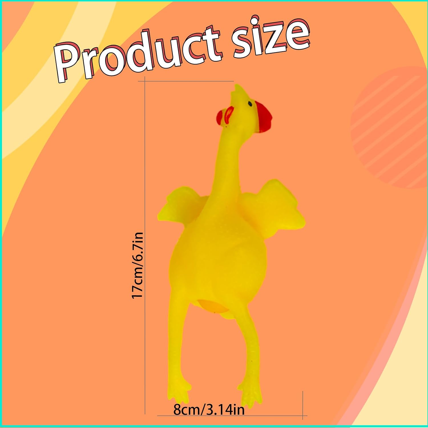 Stress Relief Squeeze Toy Laying Hen Ventilation Chicken Keychain, Trick Yux Compatible V1188-YUC108-14757-1