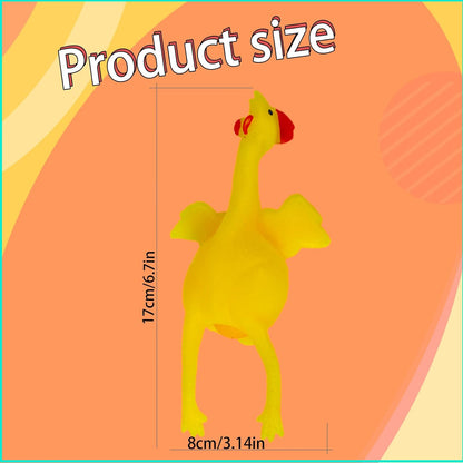 Stress Relief Squeeze Toy Laying Hen Ventilation Chicken Keychain, Trick Yux Compatible V1188-YUC108-14757-1