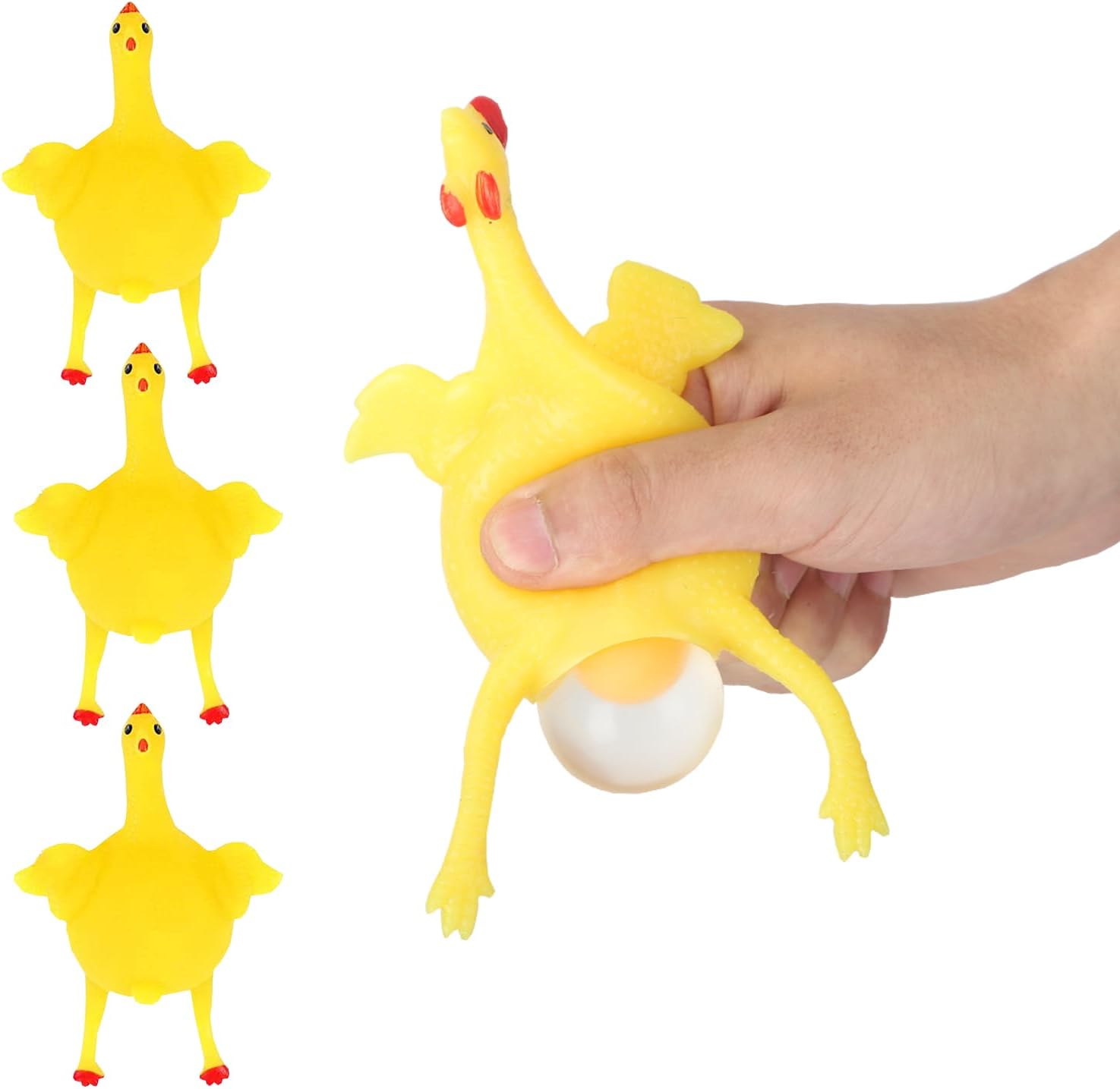 Stress Relief Squeeze Toy Laying Hen Ventilation Chicken Keychain, Trick Yux Compatible V1188-YUC108-14757-1