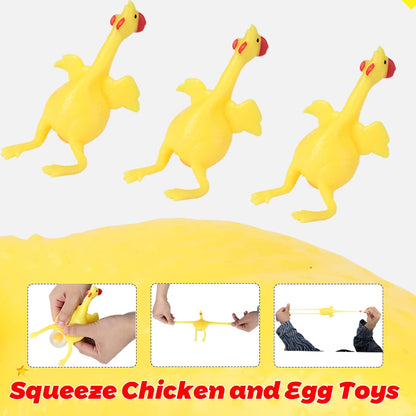 Stress Relief Squeeze Toy Laying Hen Ventilation Chicken Keychain, Trick Yux Compatible V1188-YUC108-14757-1
