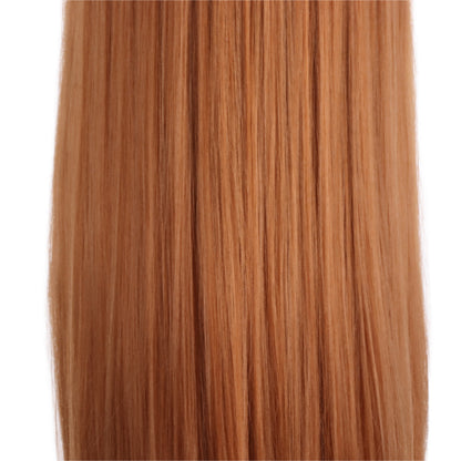 Hairdressing Mannequin Head Light Brown Hair Braid Styling Training Doll Head (with Makeup) V1188-YUF-21428-1