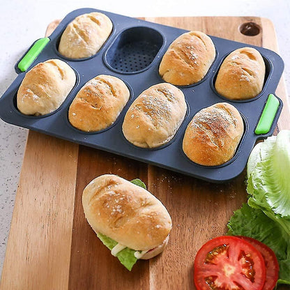 Mini baguette baking tray, bread crisping tray, non-stick perforated V1188-YUF-33830-1
