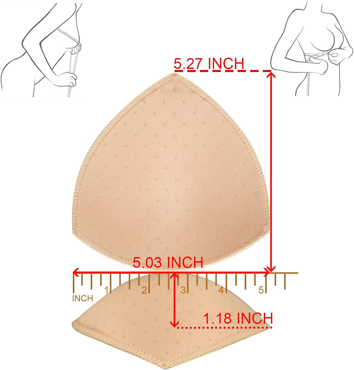 Bra Pads Insert 5 Pairs. Bra Pads Breathable Dcup V1188-YUF-34378-5