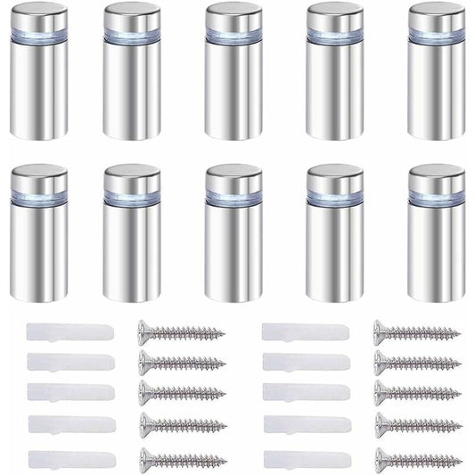 Stainless Steel Spacer Screws 12X40mm for Glass Advertising Axis Mounting with 20x Screws and Accessories V1188-YUMANO-00825-1