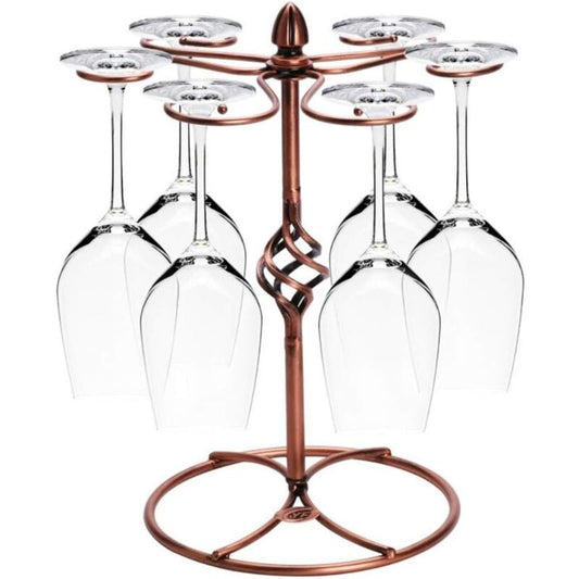 Wine Glass Rack Holds 6 Compatible with Drying Storage 1pc V1188-YUMANO-02292-1
