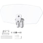 Motorcycle Windshield Adjustable Clip-On Windshield Spoiler Extension Wind Deflector for Motorcycle - Clear V1188-YUMANO-02321-1
