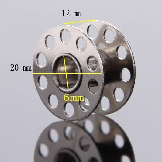 Metal Bobbins with Case for Standard Household Sewing Machine Brother Singer Bernina Pfaff Elna Babylock V1188-YUMANO-09015-1