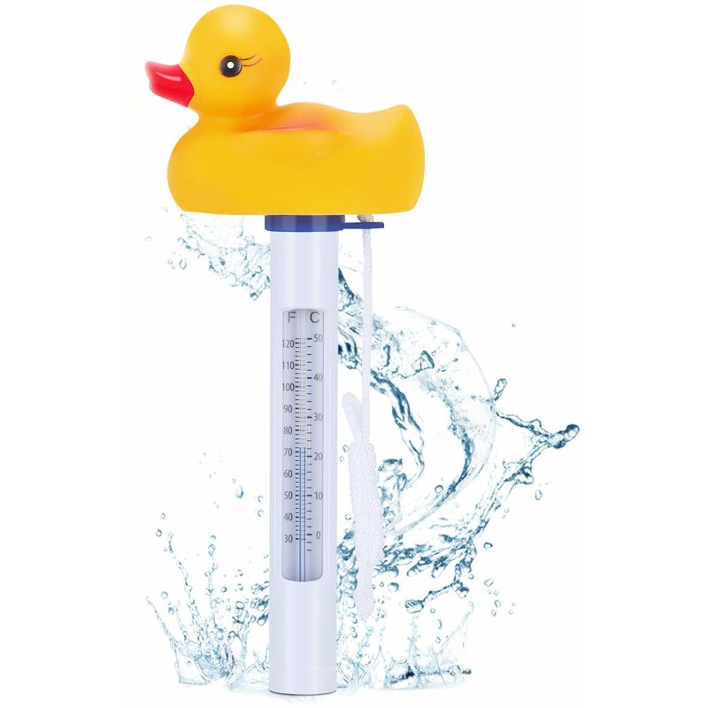 Floating Duck Style Pool Thermometer with String for Outdoor Indoor Pools Hot Tubs Spas V1188-YUMANO-10996-1