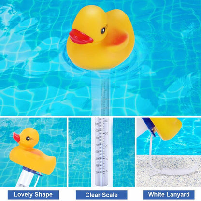 Floating Duck Style Pool Thermometer with String for Outdoor Indoor Pools Hot Tubs Spas V1188-YUMANO-10996-1