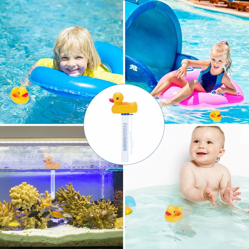 Floating Duck Style Pool Thermometer with String for Outdoor Indoor Pools Hot Tubs Spas V1188-YUMANO-10996-1