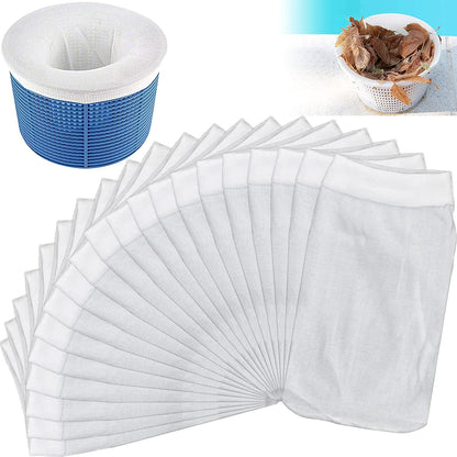 20 pcs Pool Skimmer Socks Pool Filter Sock for V1188-YUUY46-30322-1