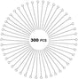 304 Stainless Steel Open Eye Pins for Jewelry Making, 4cm 300pcs Silver V1188-YUXY-00161-1