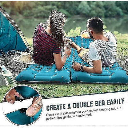 Camping Mattress Self-Inflating Lightweight Compact Single Double Attachable Inflatable Mat Navy V1188-YUYUF-7700464-7