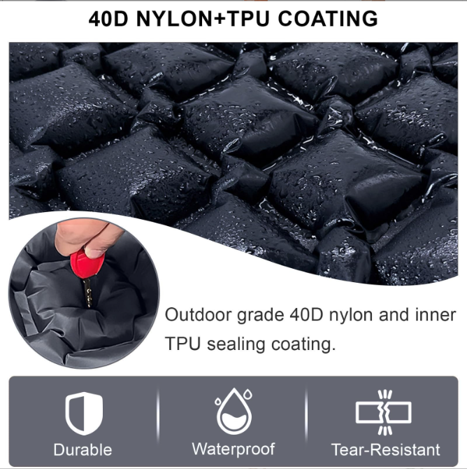 Camping Mattress Self-Inflating Lightweight Compact Single Double Attachable Inflatable Mat Navy V1188-YUYUF-7700464-7