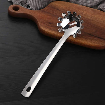 Stainless Steel Pasta Spoon: Spaghetti Server Fork & Noodles Ladle - Metal Pasta Claw for Kitchen Cooking V1188-ZC-01-108