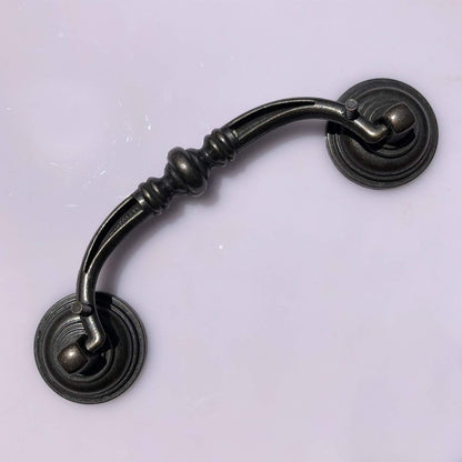 6 Pack MOOD.SC 3.5in Hole Center Shabby Chic Drawer Kitchen Cabinet Drop Bail Pulls Handles (89mm/Antique V1188-ZC-01-112