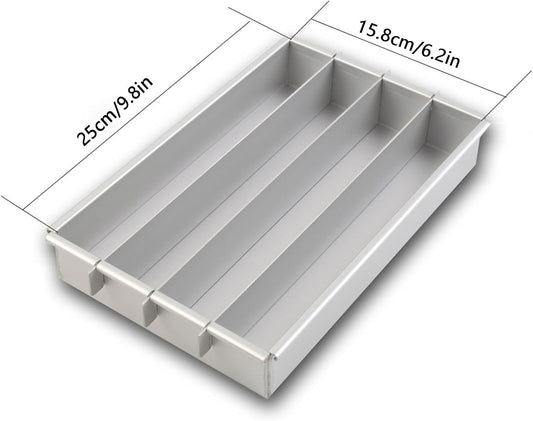 chrox Rectangle Cake Pan, Adjustable Battenberg Cake Mold Square, Multi-Function Cake Mold Baking Pans, Tool V1188-ZC-01-129