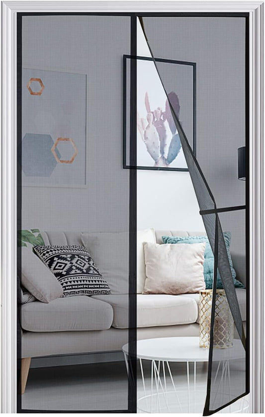 Magnetic Screen Door, Heavy Duty Self-Sealing, Screen Size 50"x81", Fit Door Size up to 48x80 Inches, V1188-ZC-01-18