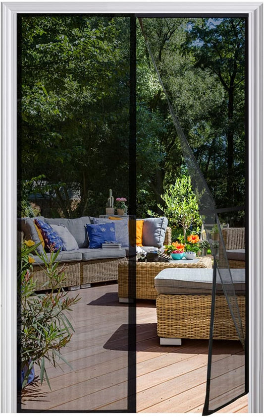 Magnetic Screen Door, Heavy Duty Self-Sealing, Screen Size 50"x81", Fit Door Size up to 48x80 Inches, V1188-ZC-01-18