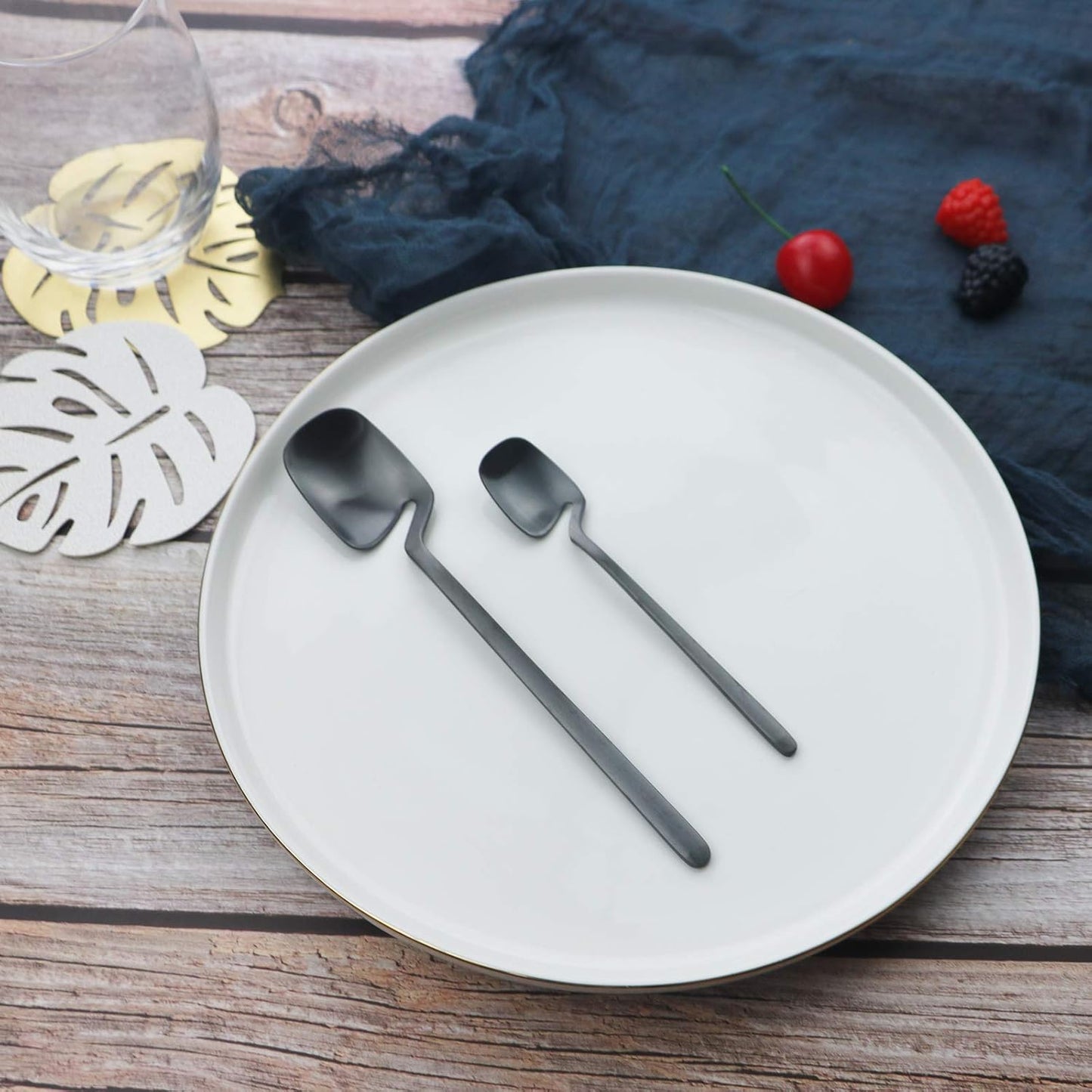 JASHII Flatware Set 32-piece Silverware Set Matte Finished Cutlery Set Service for 8 Include V1188-ZC-01-37