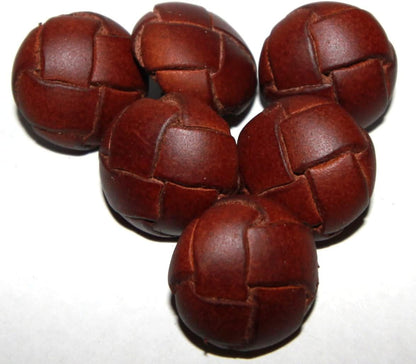 7/8" Medium Brown Genuine Leather Buttons V1188-ZC-01-43