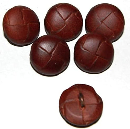 7/8" Medium Brown Genuine Leather Buttons V1188-ZC-01-43